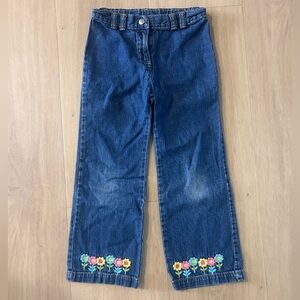 Y2K Gymboree 2009 embroidered floral adjustable waist denim size 5t